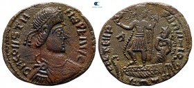 Constans AD 337-350. Contemporary imitation of an Aquileia mint issue. Centenionalis Æ