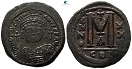 Justinian I AD 527-565. Dated RY 21 (547/8). Constantinople. 1st officina. Follis or 40 Nummi Æ
