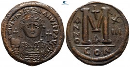 Justinian I AD 527-565. Dated RY 13 (539/40). Constantinople. 1st officina. Follis or 40 Nummi Æ