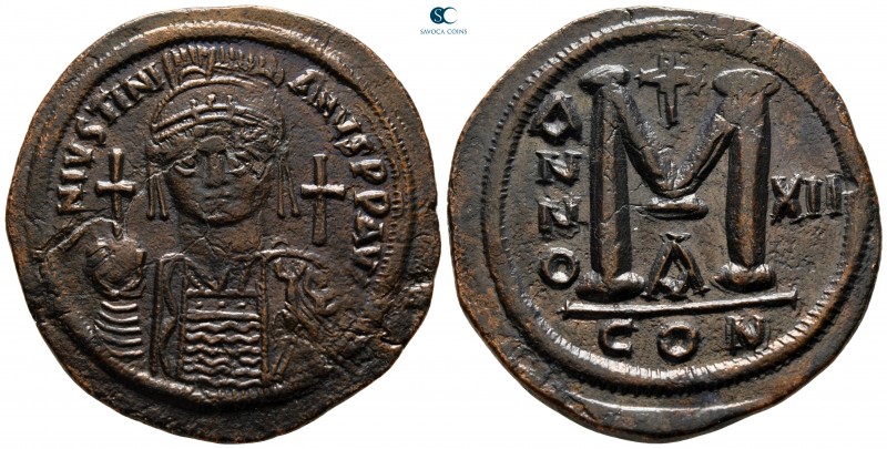 Justinian I AD 527-565. Dated RY 12 (AD 538/9). Constantinople. 1st officina
Fo...
