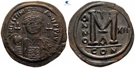 Justinian I AD 527-565. Dated RY 12 (AD 538/9). Constantinople. 1st officina. Follis or 40 Nummi Æ