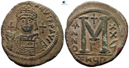 Justinian I AD 527-565. Theoupolis (Antioch). Follis or 40 Nummi Æ