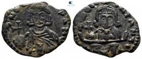 Leo III the "Isaurian", with Constantine V AD 717-741. Syracuse. Follis or 40 Nummi Æ