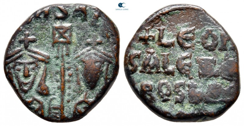 Leo VI with Alexander AD 886-912. Uncertain provincial mint
Half Follis or 20 N...