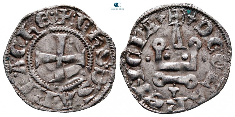 Philip of Savoy AD 1301-1307. Glarenza (modern Kyllini in Elis)
Denier Tournois...