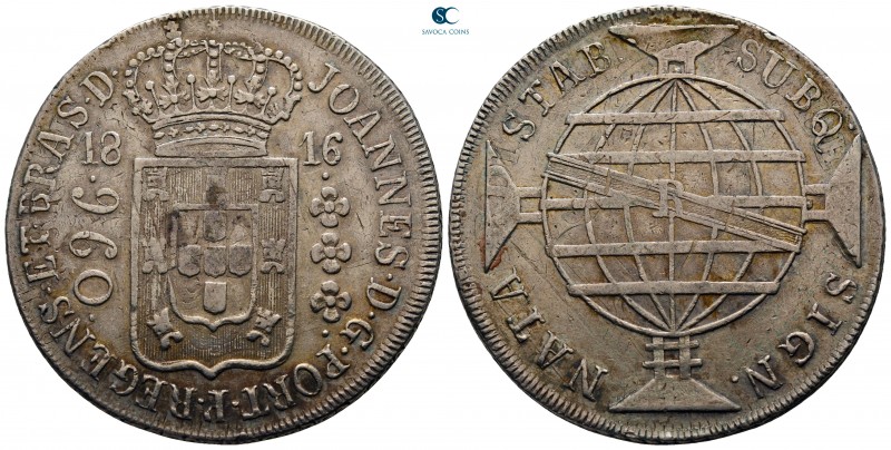 Brasilien. Rio de Janeiro. Johannes I AD 1799-1818.
960 Reis 1816

42 mm, 26,...