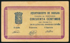 AGUILAS (MURCIA). 50 Céntimos. 1 de Junio de 1937. (González: 91). EBC.