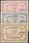 BENIFAYO (VALENCIA). 25 Céntimos, 50 Céntimos y 1 Peseta. 9 de Septiembre de 1936. (González: 1112, 1113, 1114). EBC/MBC.