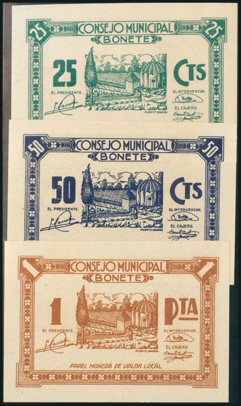 BINEFAR (HUESCA). 5 Céntimos, 10 Céntimos, 25 Céntimos, 50 Céntimos y 1 Peseta. ...