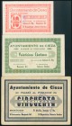 CIEZA (MURCIA). 10 Céntimos, 25 Céntimos y 50 Céntimos. 1937. (González: 1964/66). Inusual serie completa. EBC.