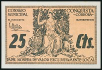 CONQUISTA (CORDOBA). 25 Céntimos. (1937ca). Sin numeración. (González: 2018). EBC+.