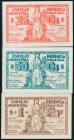 HERENCIA (CIUDAD REAL). 25 Céntimos, 50 Céntimos y 1 Peseta. Noviembre 1937. (González: 2821/23). Inusual serie completa. SC/EBC.