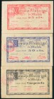 MISLATA (VALENCIA). 25 Céntimos, 50 Céntimos y 1 Peseta. 1 de Diciembre de 1937. (González: 3566/68). Muy rara serie completa. EBC/MBC.