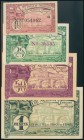 MURCIA. 10 Céntimos, 25 Céntimos, 50 Céntimos y 1 Peseta. (1938ca). Series G, C, E y B, respectivamente. (González: 3770/73). Inusual serie completa. ...