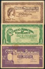 POZOBLANCO (CORDOBA). 50 Céntimos, 1 Peseta y 2 Pesetas. 1 de Julio de 1937. Series A, B y C, respectivamente. (González: 4286/88). Inusual en esta ca...