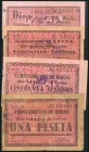 UBEDA (JAEN). 10 Céntimos, 25 Céntimos, 50 Céntimos y 1 Peseta. 1 de Marzo de 1937. Series D, C, B y A, respectivamente. (González: 5193, 5194, 5195, ...