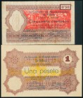 VILLENA (ALICANTE). 50 Céntimos y 1 Peseta. Julio 1937. Sin serie. (González: 5763, 5764). MBC+/SC.