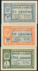 ANGLES (GERONA). 25 Céntimos, 50 Céntimos y 1 Peseta. 9 de Noviembre de 1937. (Gonzñalez: 6292/94). Inusual serie completa. EBC.