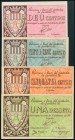 BAIX MONTSENY (BARCELONA). 5 Céntimos, 25 Céntimos, 50 Céntimos y 1 Peseta. 17 de Noviembre de 1937. (González: 6480/83). Inusual serie completa. SC/E...