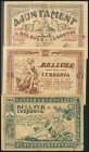 BELLVER DE CERDANYA (LERIDA). 25 Céntimos, 50 Céntimos y 1 Peseta. 17 de Julio de 1937. Series B, A y C, respectivamente. (González: 7006/08). Inusual...
