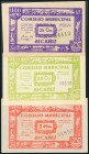 ALCAÑIZ (TERUEL). 25 Céntimos, 50 Céntimos y 1 Peseta. Esta serie pertenece a una editorial que los reimprimió con posteridad. SC-/SC.
