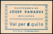 Vale por 1 Kilo de la pastelería de Josep Panades, de Belianes, de Lérida. SC.