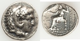 MACEDONIAN KINGDOM. Alexander III the Great (336-323 BC). AR tetradrachm (28mm, 16.44 gm, 9h). VF, brushed, edge chip. Posthumous issue of 'Babylon', ...