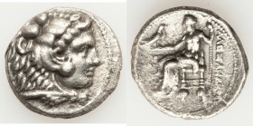 MACEDONIAN KINGDOM. Alexander III the Great (336-323 BC). AR tetradrachm (26mm, 16.57 gm, 12h). Choice VF, porosity, edge chips. Late lifetime-early p...