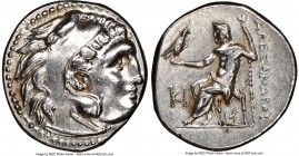 MACEDONIAN KINGDOM. Alexander III the Great (336-323 BC). AR drachm (18mm, 4.27 gm, 10h). NGC Choice AU 4/5 - 4/5. Posthumous issue of Lampsacus, ca. ...