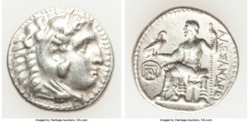 MACEDONIAN KINGDOM. Alexander III the Great (336-323 BC). AR drachm (28mm, 4.29 gm, 12h). VF. Early posthumous issue of Miletus, 300-295 BC. Head of H...
