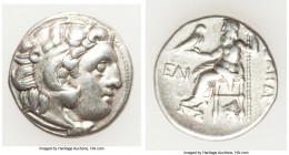 MACEDONIAN KINGDOM. Alexander III the Great (336-323 BC). AR drachm (17mm, 4.09 gm, 11h). Choice VF. Posthumous issue of Colophon, ca. 319-310 BC. Hea...