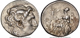 THRACIAN KINGDOM. Lysimachus (305-281 BC). AR tetradrachm (27mm, 12h). NGC VF. Chrysaoris, ca. 297/6-282/1 BC. Head of deified Alexander III right, we...