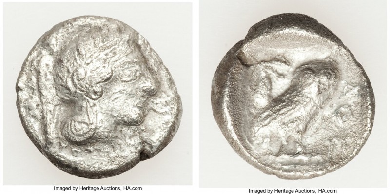 ATTICA. Athens. Ca. 450-404 BC. AR drachm (16mm, 3.87 gm, 9h). About VF, porosit...