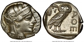 ATTICA. Athens. Ca. 440-404 BC. AR tetradrachm (24mm, 17.18 gm, 5h). NGC Choice AU 5/5 - 4/5, brushed. Mid-mass coinage issue. Head of Athena right, w...