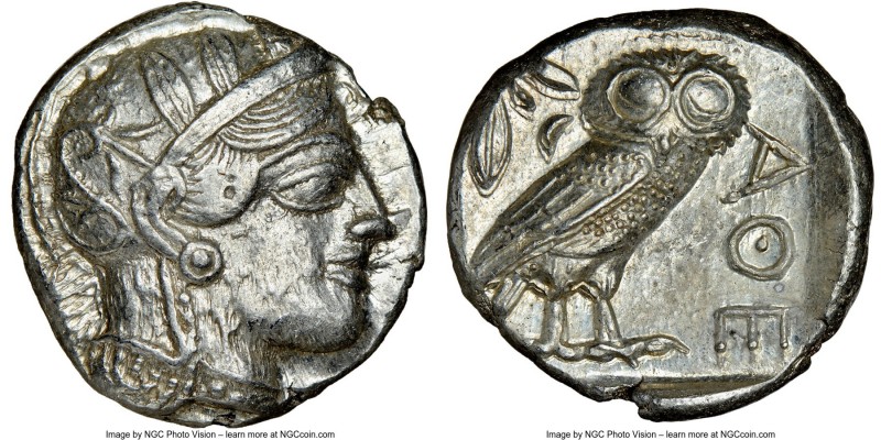 ATTICA. Athens. Ca. 440-404 BC. AR tetradrachm (23mm, 17.21 gm, 4h). NGC Choice ...