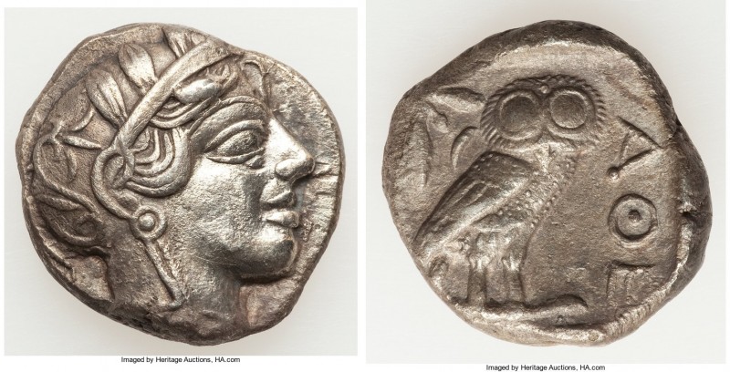 ATTICA. Athens. Ca. 440-404 BC. AR tetradrachm (25mm, 16.64 gm, 9h). XF, brushed...
