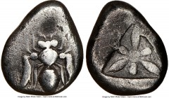 IONIA. Ephesus. Ca. 550-500 BC. AR hemidrachm, hecte or sixth-stater (11mm). NGC Fine. Persic standard. Bee seen from above / Stellate pattern in incu...