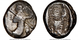 ACHAEMENID PERSIA. Xerxes II-Artaxerxes II (5th-4th centuries BC). AR siglos (15mm). NGC VF. Sardes, ca. 420-375 BC. Persian king or hero, wearing cid...