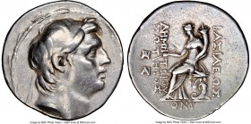 SELEUCID KINGDOM. Demetrius I Soter (162-150 BC). AR tetradrachm (33mm, 1h). NGC VF. Antioch on the Orontes, dated Seleucid Era 159 (154/3 BC). Diadem...