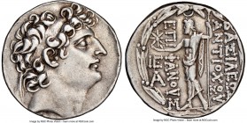 SELEUCID KINGDOM. Antiochus VIII Epiphanes (121-96 BC). AR tetradrachm (27mm, 1h). NGC Choice VF. Antioch on the Orontes, ca. 121/0-113 BC. Diademed h...