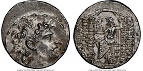 SELEUKID KINGDOM. Seleucus VI Epiphanes Nicator (ca. 96-94 BC). AR tetradrachm (28mm, 12h). NGC AU. Antioch. Diademed head of Seleucus VI right, diade...