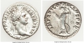Domitian (AD 81-96). AR denarius (19mm, 3.39 gm, 6h). Choice Fine. Rome, 14 September AD 90-13 September AD 91. IMP CAES DOMIT AVG-GERM P M TR P X, la...