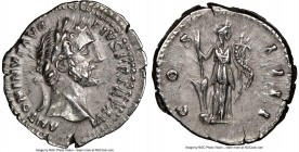 Antoninus Pius (AD 138-161). AR denarius (19mm, 6h). NGC XF. Rome, AD 154-155. ANTONINVS AVG PI-VS P P TR P XVIII, laureate head of Antoninus right / ...