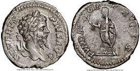 Septimius Severus (AD 193-211). AR denarius (18mm, 6h). NGC XF. Rome, AD 202-210. SEVERVS PIVS AVG, laureate head Septimius Severus right / FVNDAT-OR-...