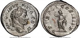 Caracalla, as Augustus (AD 198-217). AR denarius (19mm, 6h). NGC Choice XF. Rome, AD 212. ANTONINVS PIVS AVG BRIT, laureate head of Caracalla right / ...