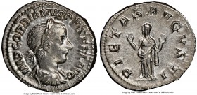 Gordian III (AD 238-244). AR denarius (20mm, 3.12 gm, 5h). NGC MS 5/5 - 4/5. Rome, summer AD 241. IMP GORDIANVS PIVS FEL AVG, laureate, draped and cui...