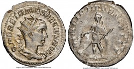 Herennius Etruscus (AD 251). AR antoninianus (23mm, 1h). NGC Choice XF. Rome, 250-251. Q HER ETR MES DECIVS NOB C, radiate, draped and cuirassed bust ...
