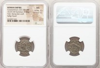 Constantinople Commemorative (ca. AD 330-340). AE3 or BI nummus (17mm, 2.83 gm, 1h). NGC MS 4/5 - 3/5. Trier, 2nd officina, ca. AD 332-333, struck und...
