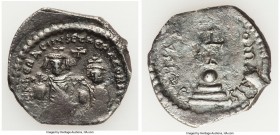 Heraclius (AD 610-641), with Heraclius Constantine. AR hexagram (25mm, 6.17 gm, 6h). Fine. Constantinople, AD 632-635. dd NN hERACLIЧS Et hERA CO, Her...