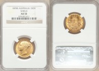 Victoria gold "Shield" Sovereign 1878-S AU58 NGC, Sydney mint, KM6. AGW 0.2355 oz. 

HID09801242017

© 2020 Heritage Auctions | All Rights Reserve...